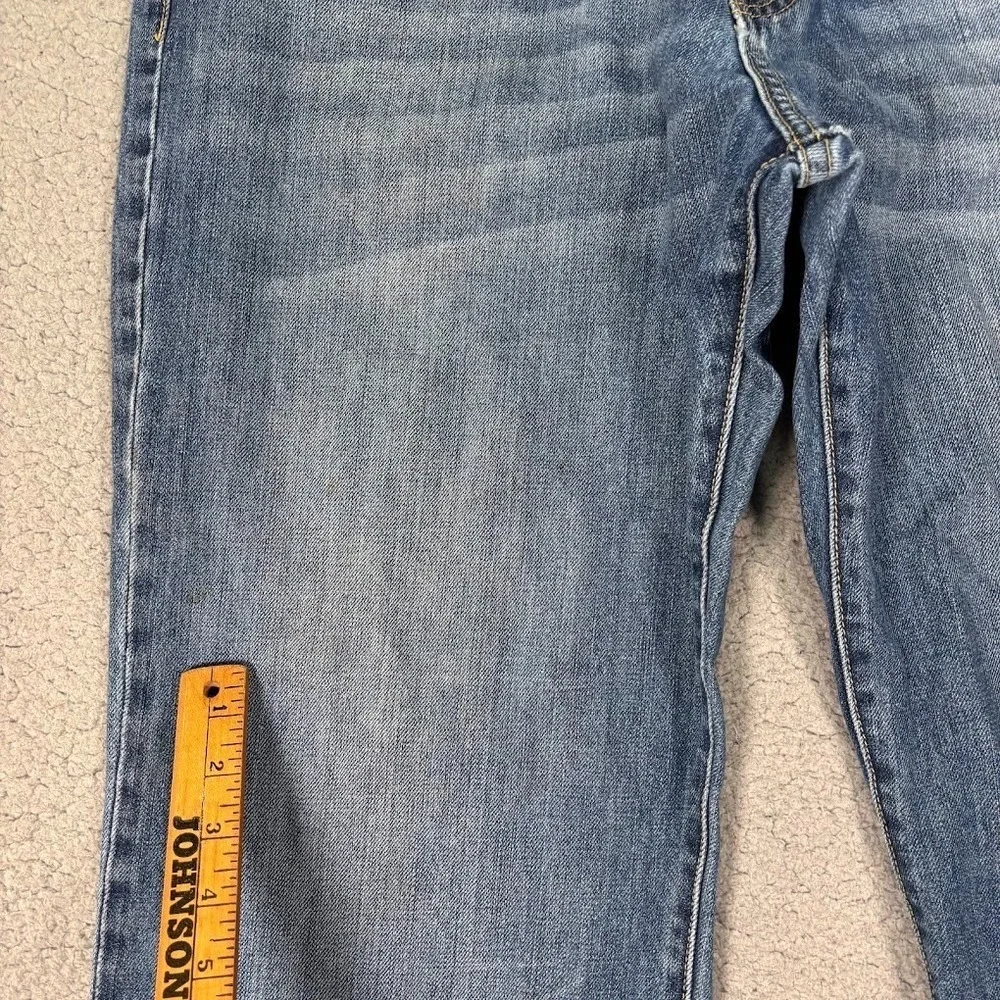 J Crew Jeans 36x32 Mens Straight Leg Baggy Loose Relaxed Wide Whiskering Faded *